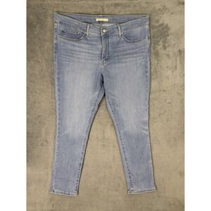 Levis 311 Jeans Womens 34 Blue Light Wash Mid Rise Shaping Skinny Stretch
